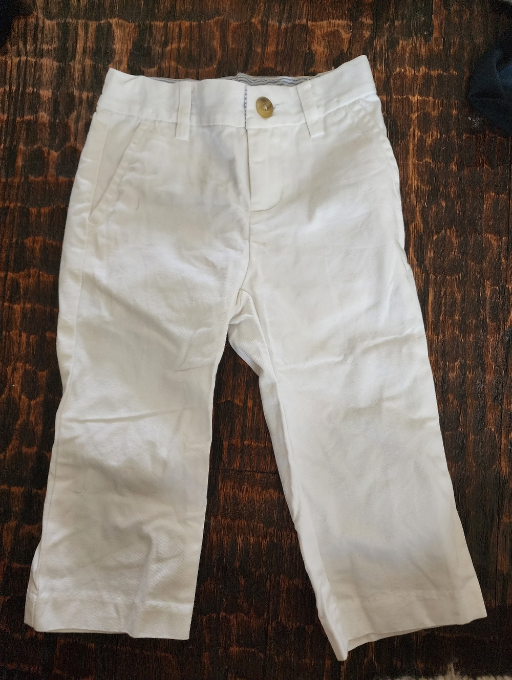 Janie And Jack White Twill Pants